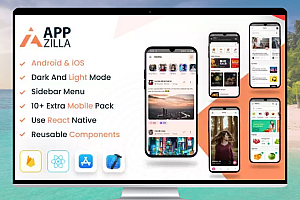 AppZilla v1.3 – 移动端 React Native UI KIT 元素 Android + iOS 源码