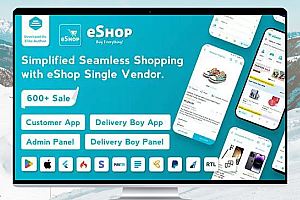 eShop v4.0.6- Flutter的电子商务单卖家应用程序 | 带来无限购物体验