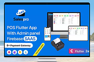 SalesPro Saas v5.2：Flutter POS库存应用源码 全功能App+管理面板+Firebase集成