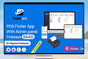 SalesPro Saas v5.2:Flutter POS库存应用源码 全功能App+管理面板+Firebase集成