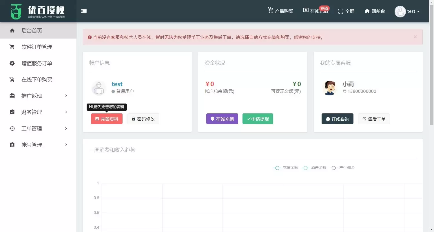 强大API授权系统 - 自助授权、工单、续费、客服、推广、知识库等功能,php源码,授权系统,第2张