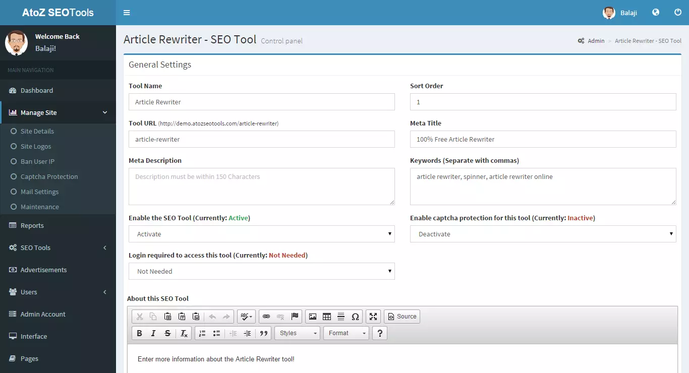 AtoZ SEO Tools v3.7 – 强大的搜索引擎优化工具 | 开心版php源码