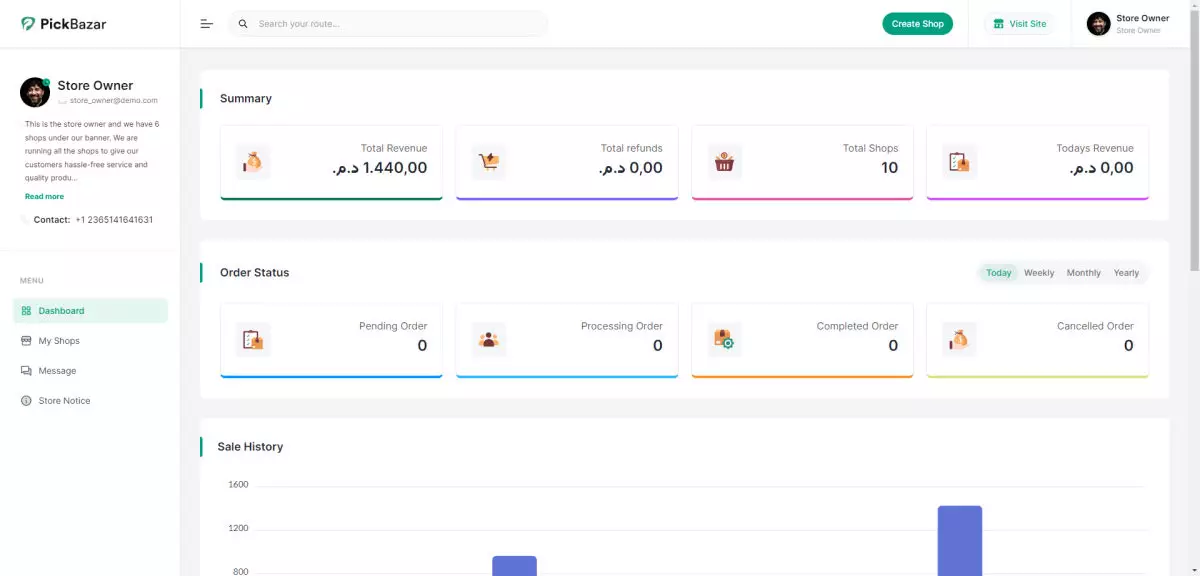 Pickbazar v11.0.0 – Laravel多商家电子商务商城源码